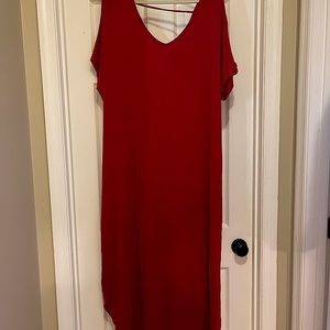 Annabelle Red Maxi Dress plus size 3X with pockets